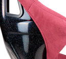 NRG FRP Fiberglass Bucket Seat PRISMA Edition with pearlized back. All Maroon alcantara vegan material w/ phone pockets. (Large) - FRP-302MAR-PRISMA