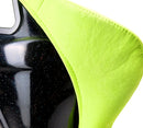 NRG FRP Fiberglass Bucket Seat PRISMA Edition with pearlized back. All Neon Green alcantara vegan material w/ phone pockets. (Medium) - FRP-303NG-PRISMA