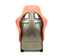 NRG FRP Fiberglass Bucket Seat ULTRA Edition with Grey peralized back, Peach vegan micro fiber material, phone pockets and special ultra embroidery (Large) - FRP-302PH-ULTRA