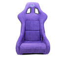 NRG FRP Fiberglass Bucket Seat PRISMA Edition with pearlized back. All Purple alcantara vegan material. (Medium) - FRP-303PP-PRISMA