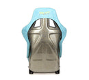 NRG FRP Fiberglass Bucket Seat ULTRA Edition with Grey peralized back, Teal vegan micro fiber material, phone pockets and special ultra embroidery (Large) - FRP-302TL-ULTRA