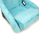 NRG FRP Fiberglass Bucket Seat ULTRA Edition with Grey peralized back, Teal vegan micro fiber material, phone pockets and special ultra embroidery (Large) - FRP-302TL-ULTRA