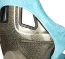 NRG FRP Fiberglass Bucket Seat ULTRA Edition with Grey peralized back, Teal vegan micro fiber material, phone pockets and special ultra embroidery (Large) - FRP-302TL-ULTRA