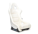 NRG FRP Fiberglass Bucket Seat White Vinyl Material (Large) - FRP-302WT-V