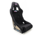 NRG FRP Fiberglass Bucket Seat ULTRA Edition with peralized back, Black alcantara material, phone pockets and special ultra embroidery (Medium) - FRP-303BK-ULTRA