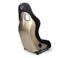 NRG FRP Fiberglass Bucket Seat ULTRA Edition with peralized back, Black alcantara material, phone pockets and special ultra embroidery (Medium) - FRP-303BK-ULTRA