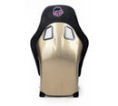 NRG FRP Fiberglass Bucket Seat ULTRA Edition with peralized back, Black alcantara material, phone pockets and special ultra embroidery (Medium) - FRP-303BK-ULTRA