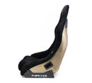 NRG FRP Fiberglass Bucket Seat ULTRA Edition with peralized back, Black alcantara material, phone pockets and special ultra embroidery (Medium) - FRP-303BK-ULTRA