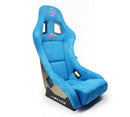 NRG FRP Fiberglass Bucket Seat ULTRA Edition with peralized back, Blue vegan micro fiber material, phone pockets and special ultra embroidery (Medium) - FRP-303BL-ULTRA