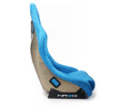 NRG FRP Fiberglass Bucket Seat ULTRA Edition with peralized back, Blue vegan micro fiber material, phone pockets and special ultra embroidery (Medium) - FRP-303BL-ULTRA