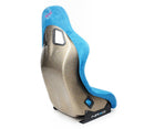 NRG FRP Fiberglass Bucket Seat ULTRA Edition with peralized back, Blue vegan micro fiber material, phone pockets and special ultra embroidery (Medium) - FRP-303BL-ULTRA