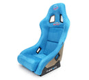 NRG FRP Fiberglass Bucket Seat ULTRA Edition with peralized back, Blue vegan micro fiber material, phone pockets and special ultra embroidery (Medium) - FRP-303BL-ULTRA
