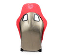 NRG FRP Fiberglass Bucket Seat ULTRA Edition with peralized back, Red Alcantara material, phone pockets and special ultra embroidery (Medium) - FRP-303RD-ULTRA