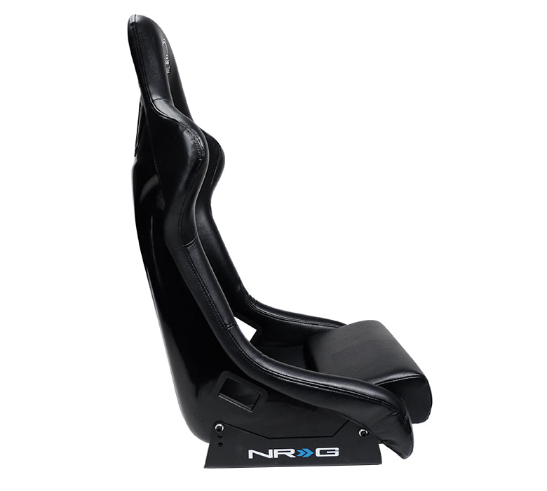 NRG FRP Fiberglass Bucket Seat (Medium) Black water resistant vinyl material - FRP-310GY-SHIELD