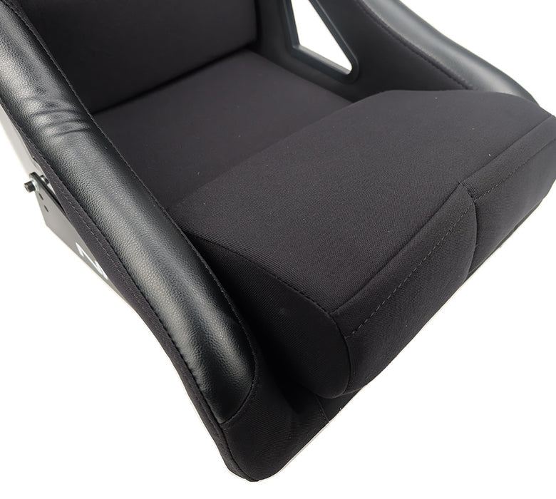NRG FRP Fiberglass Bucket Seat - Street/Track Comfort Style Black - (Medium) - FRP-330