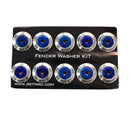 NRG Fender Washer Kit, Set of 10, Thin washers Stainless steel and bolt, Rivets for plastic - FW-200ST