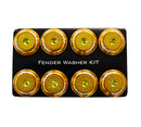 NRG Fender Washer Kit, Set of 8, Rose Gold with Color Matched Bolts, Rivets for Plastic - FW-800RG