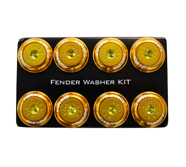 NRG Fender Washer Kit, Set of 8, Rose Gold with Color Matched Bolts, Rivets for Plastic - FW-800RG