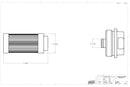 Aeromotive Replacement Element, 100 Micron Stainless Mesh, for 12316 Filter Assemby, Fits All 1-1/4" OD Filter Housings - 12616