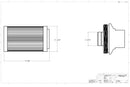 Aeromotive Filter, In-Line, 40 Micron Stainless Mesh Element, AN-10 Male, Bright-Dip Black, 2" OD - 12388