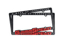 Grimmspeed License Plate Frames - GrimmSpeed RED Text (Pair) - 111050