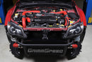 Grimmspeed Front Mount Intercooler Kit BLACK Coated [Inc. Red Piping] - Subaru 08-14 STI - 090253