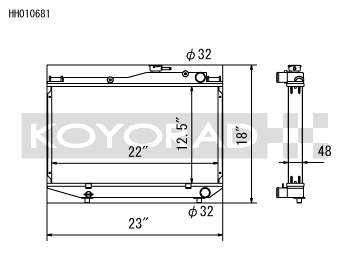 Koyo Radiator - 84-87 Toyota Corolla GT-S 1.6L 4AGE AE86 - HH010681