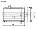 Koyo Radiator - 96-00 Toyota Chaser JZX100 2.5L Inline 6 Turbo w/ Manual Trans - HH010860N