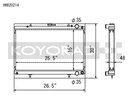 Koyo Radiator - Nissan 89-93 Skyline GT-R/GT-S 2.6L (t)/88-94 Cefiro 2.0L (t)/89-93 Laurel 2.0L (t) - HH020214