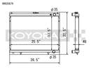 Koyo Radiator - 1998-07/2000 Nissan Skyline GT-R R34 2.6L Turbo - HH020879
