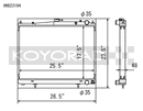 Koyo Radiator - 9/2000-2002 Nissan Skyline GTR 2.6L Turbo - HH023194