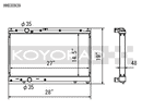 Koyo Radiator - 97-00 Mitsubishi Evolution 4/5/6 Turbo (MT) *For use with 03-07 Evo Fan Shroud ONLY* - HH030939