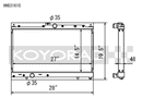 Koyo Radiator - 03-07 Mitsubishi Evolution 8/9 2.0L Turbo (MT) - HH031610