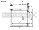 Koyo Radiator - 89-92 Mazda RX-7 1.3L FC NA/Turbo (MT) N-FLO Technology  *OE Shroud Requires Trimming* - HH060643N