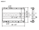 Koyo Radiator - 17-21 Honda Civic Type-R - HH083417