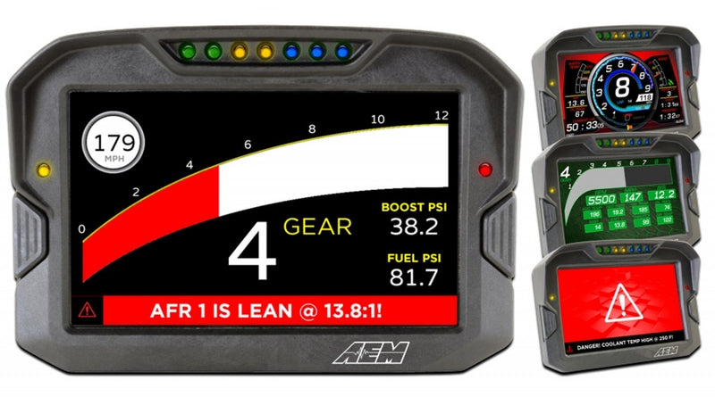 AEM CD-7 Non Logging GPS Enabled Race Dash Carbon Fiber Digital Display w/o VDM (CAN Input Only) - 30-5702