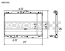 Koyo Radiator - 04-08 Acura TSX 2.4L (MT) - 25MM CORE - KH081666