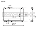 Koyo Radiator - 12-15 Honda Civic SI 2.4L (MT) - KH082661