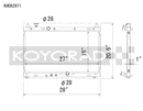 Koyo Radiator - 15-20 Honda Fit 1.5L - KH082971