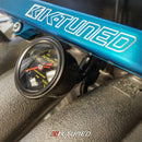 K-Tuned Center Mount Fuel Rail Fitting - Gauge and 6AN Ports (Fittings and Gauge) - KR-FIT-G06