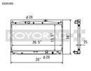 Koyo Radiator - 11-16 Honda CR-Z 1.5L Hybrid (MT) / 09-14 Honda Fit (MT) - KS082409