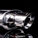 K-Tuned Universal Muffler - Oval - Short / Offset (19") - 3" Inlet - KTD-MFS-30S