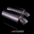 K-Tuned Universal Muffler - Turndown 2.5" Inlet / 3.5" Exit - KTD-MFTD-25