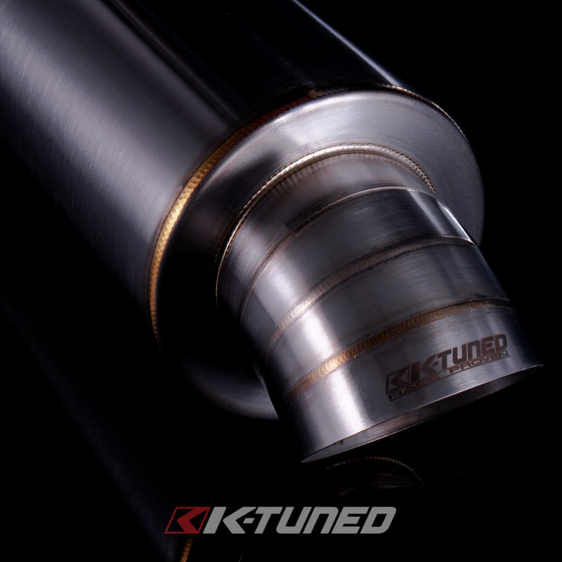 K-Tuned Universal Muffler - Turndown 3" Inlet / 3.5" Exit - KTD-MFTD-30