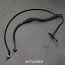 K-Tuned Power Steering Fitting (Pump Fitting w/6AN adapter) - Black Fitting - 6AN - 02-06 RSX (exc 05-06 Type-S) - KTD-PSF-204