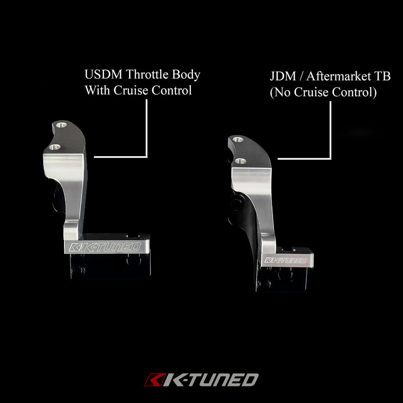 K-Tuned Center Feed / ITB Throttle Cable w/Universal Billet Bracket - 1250mm - KTD-TCU-125