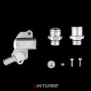 K-Tuned K20 Upper Coolant Housing Redesigned 2021 (Hose End and 16AN Fitting - KUW-20D-N02