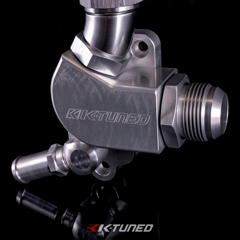 K-Tuned K20 Upper Coolant Housing w/ Filler Neck - Includes Hose End and 16AN - KUW-20T-F02