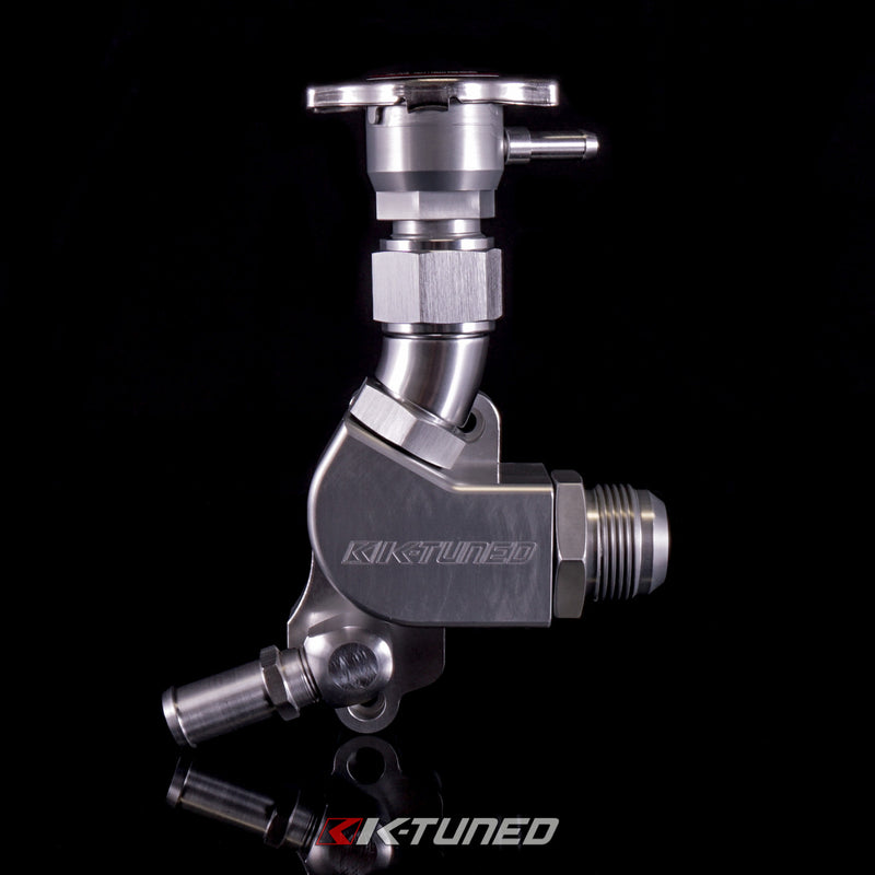 K-Tuned K20 Upper Coolant Housing w/ Filler Neck - Includes Hose End and 16AN - KUW-20T-F02