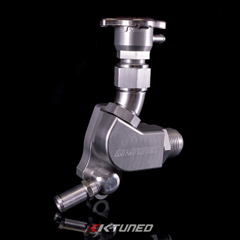 K-Tuned K20 Upper Coolant Housing w/ Filler Neck - Includes Hose End and 16AN - KUW-20T-F02